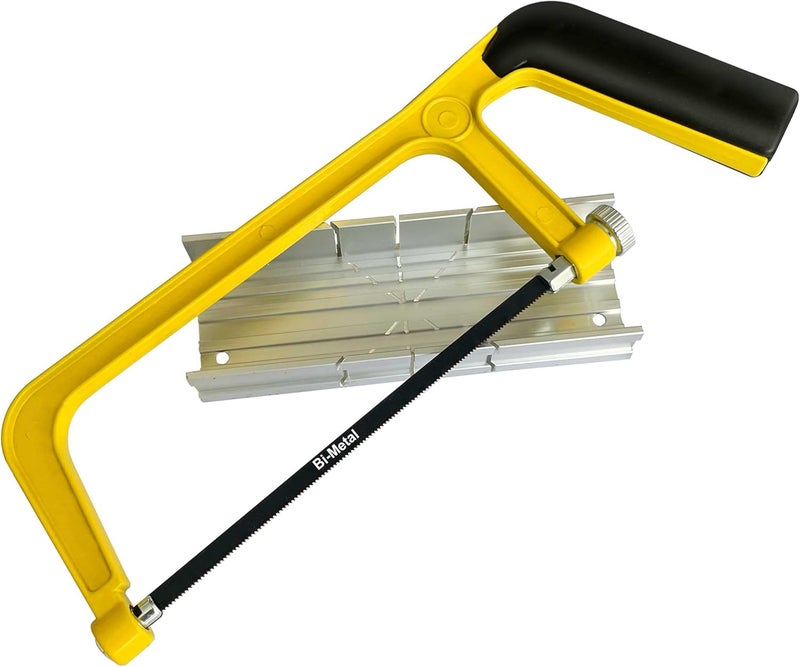 Hanpex 6 in. Mini Hacksaw & mitre Block Set - 150mm Extra Fine Cut Hack Saw with Bi-Metal Blade - Image 1